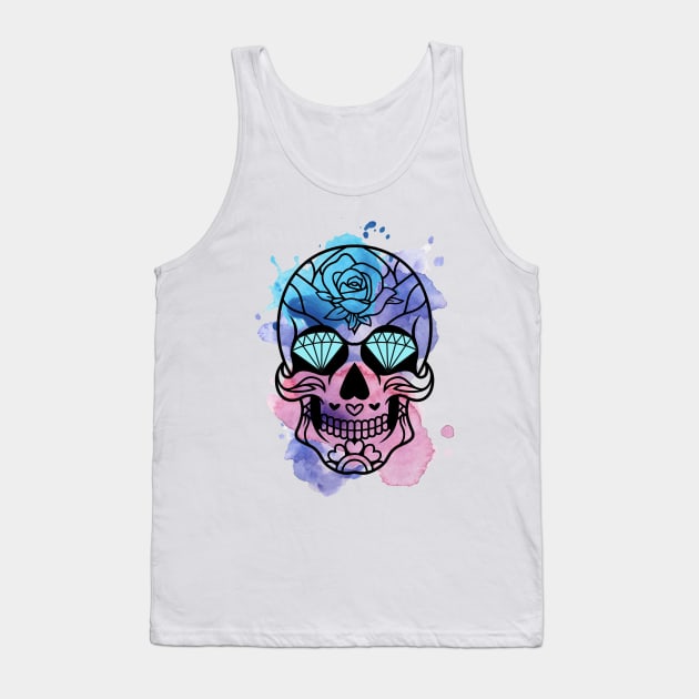 Aquarela Skull Tank Top by Seven Thrones